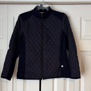 T Talbots MP Quilted Navy Jacket